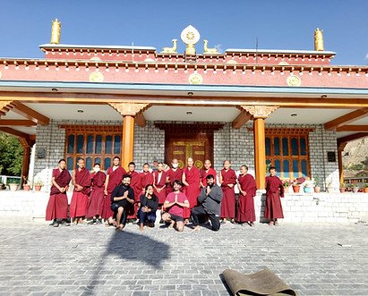 our students taught Hatha Asana to the young vajrayana monks at the Tabo Monastery, Spiti India.